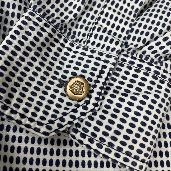 Versace Jeans Couture Shirt Men’s Button Lion Button Blue & White Size Large - Picture 10 of 15